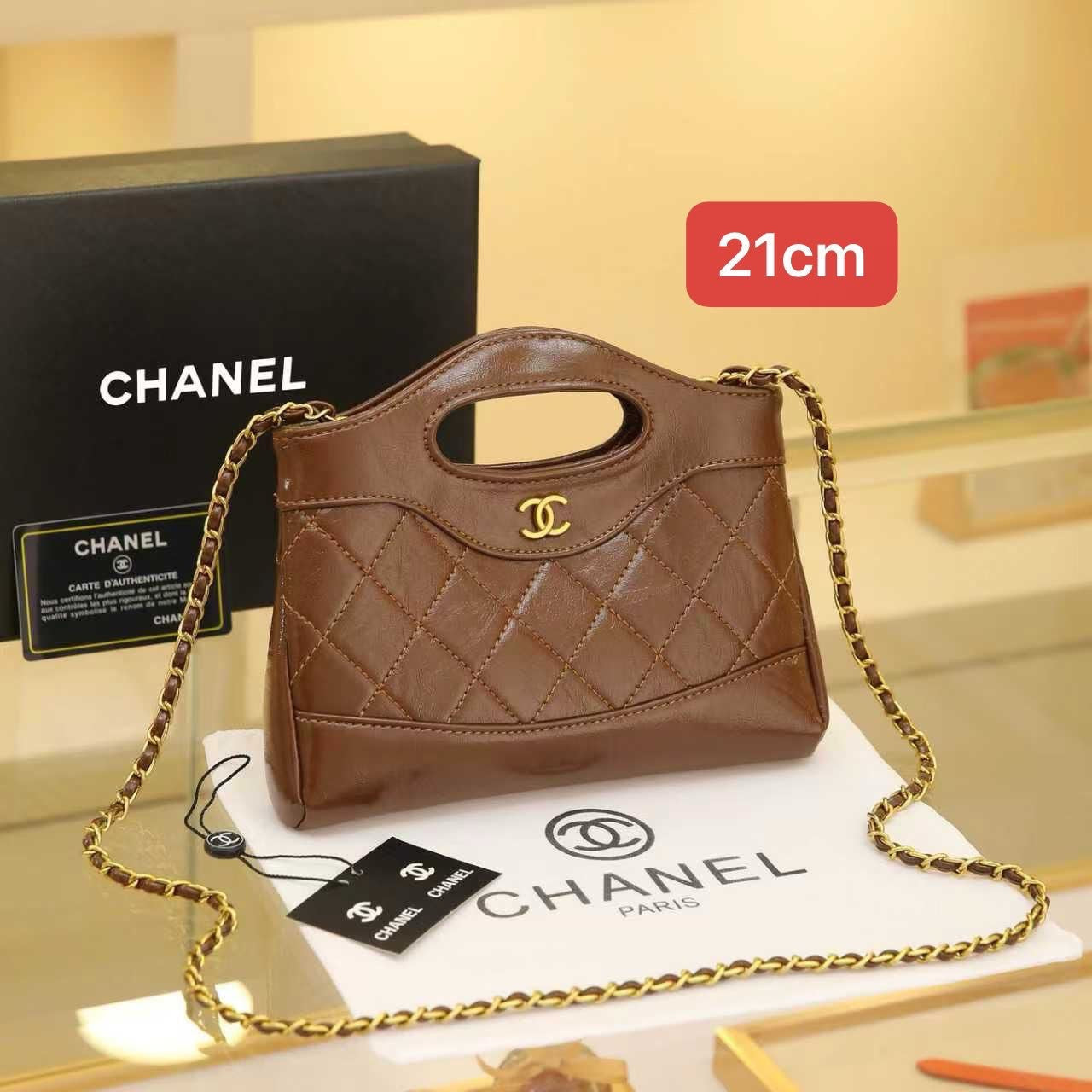 Chanel Bag Nano Shopping Brown