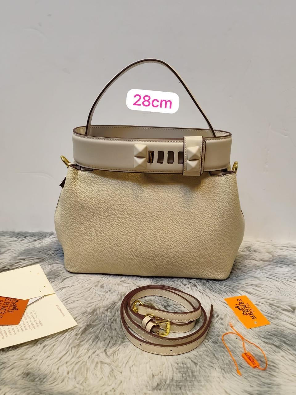 Hermès Bag Medor Clous White