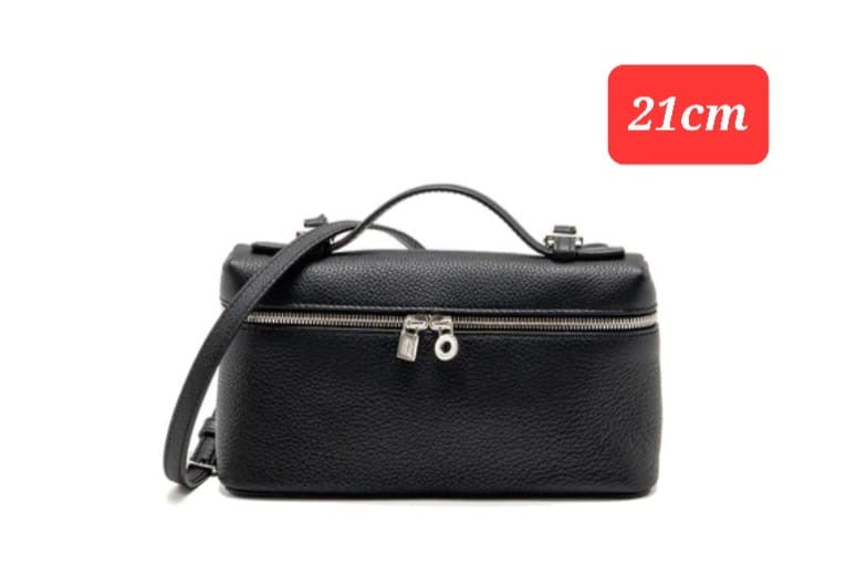 Loro Piana Bag Extra Pocket L19 Grained Calfskin Black