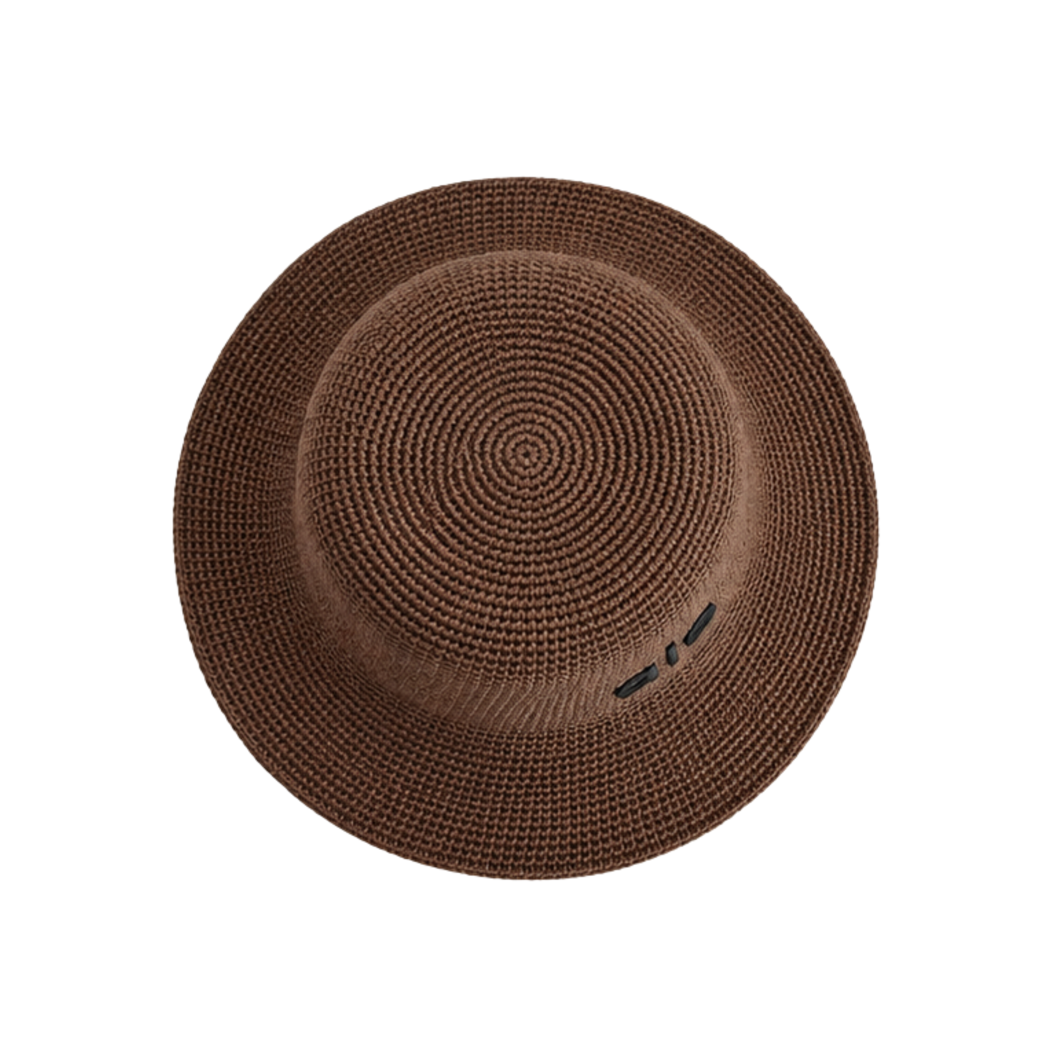 Alo Yoga Woven Raffia Bucket Cap Espresso Brown