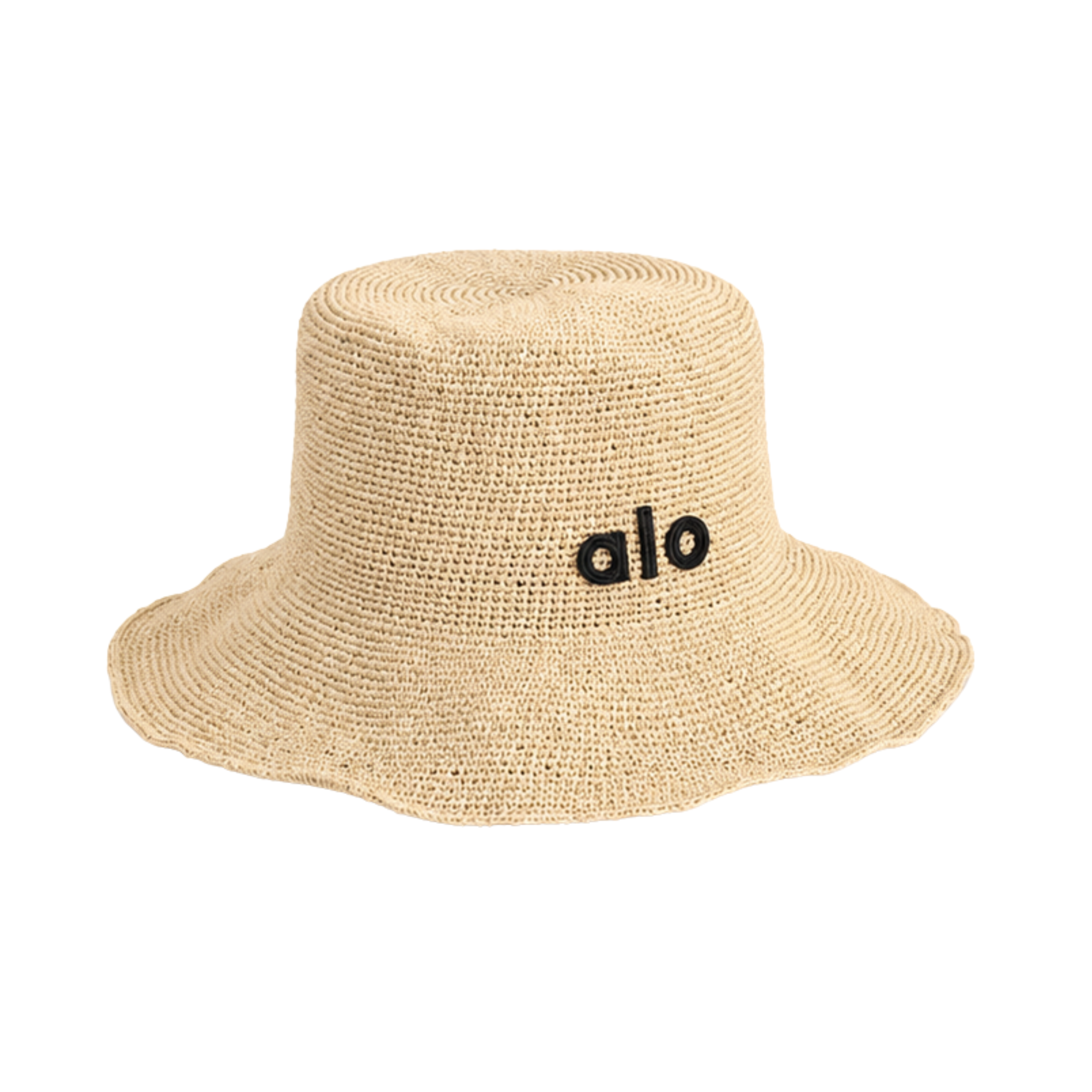 Alo Yoga Woven Raffia Bucket Cap Natural Beige