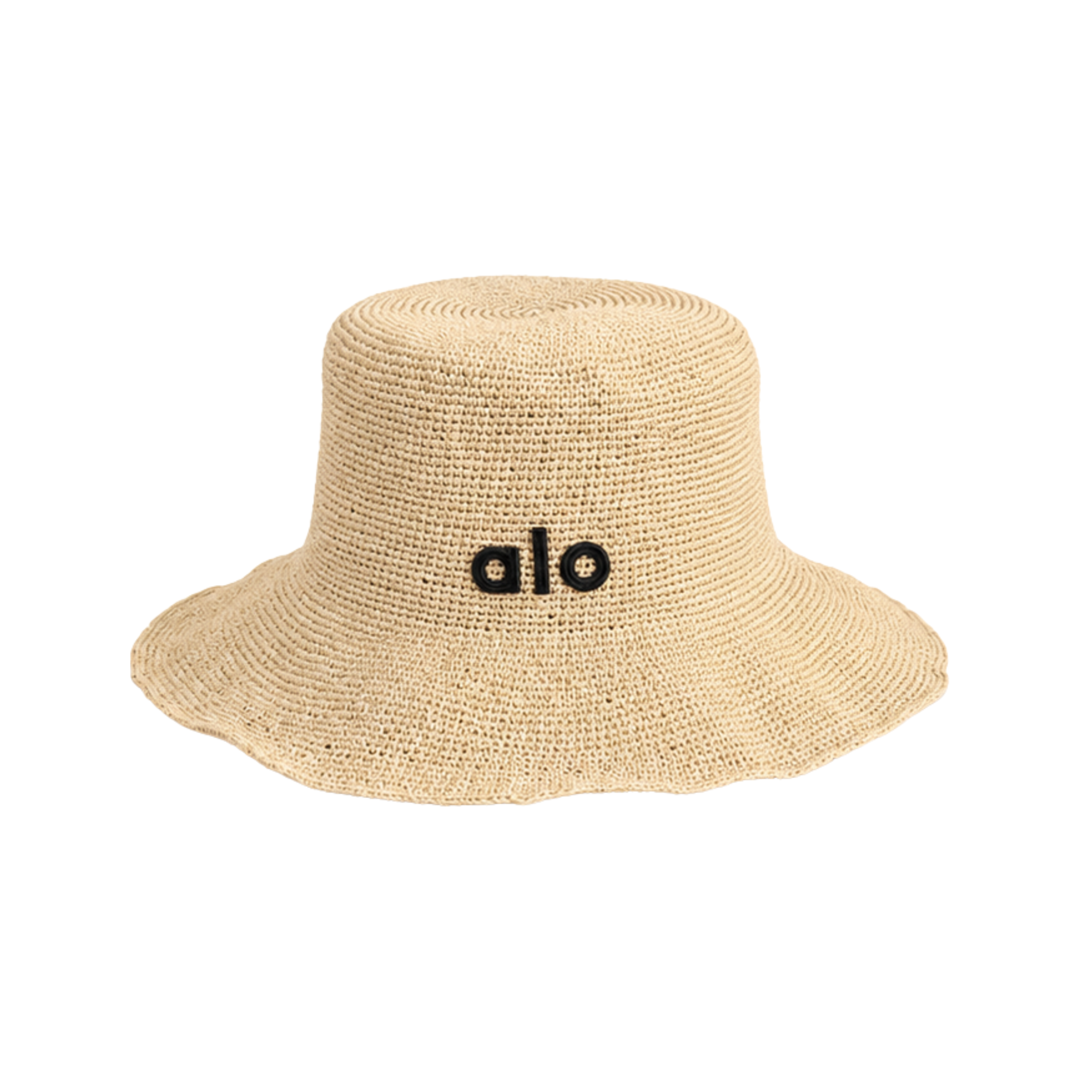 Alo Yoga Woven Raffia Bucket Cap Natural Beige