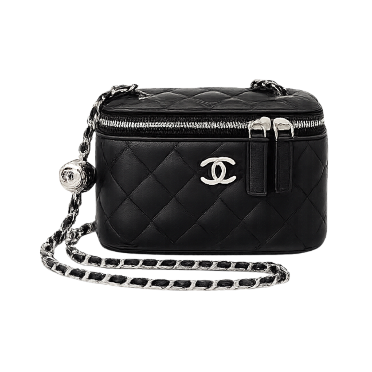 Chanel Pearl Crush Vanity Case Black Bag