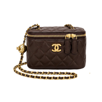 Chanel Pearl Crush Vanity Case Burgundy Bag