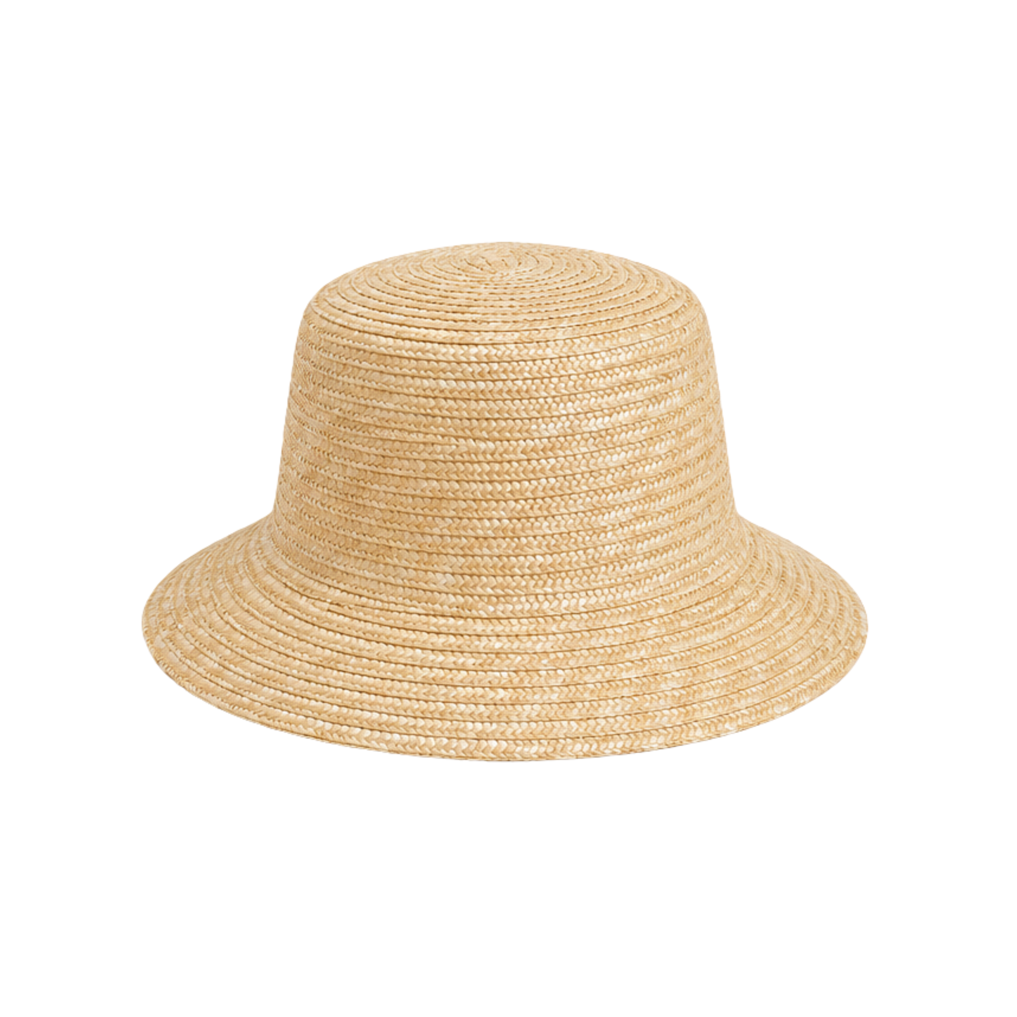 Chrome Hearts Leather Cross Straw Bucket Cap Beige Black