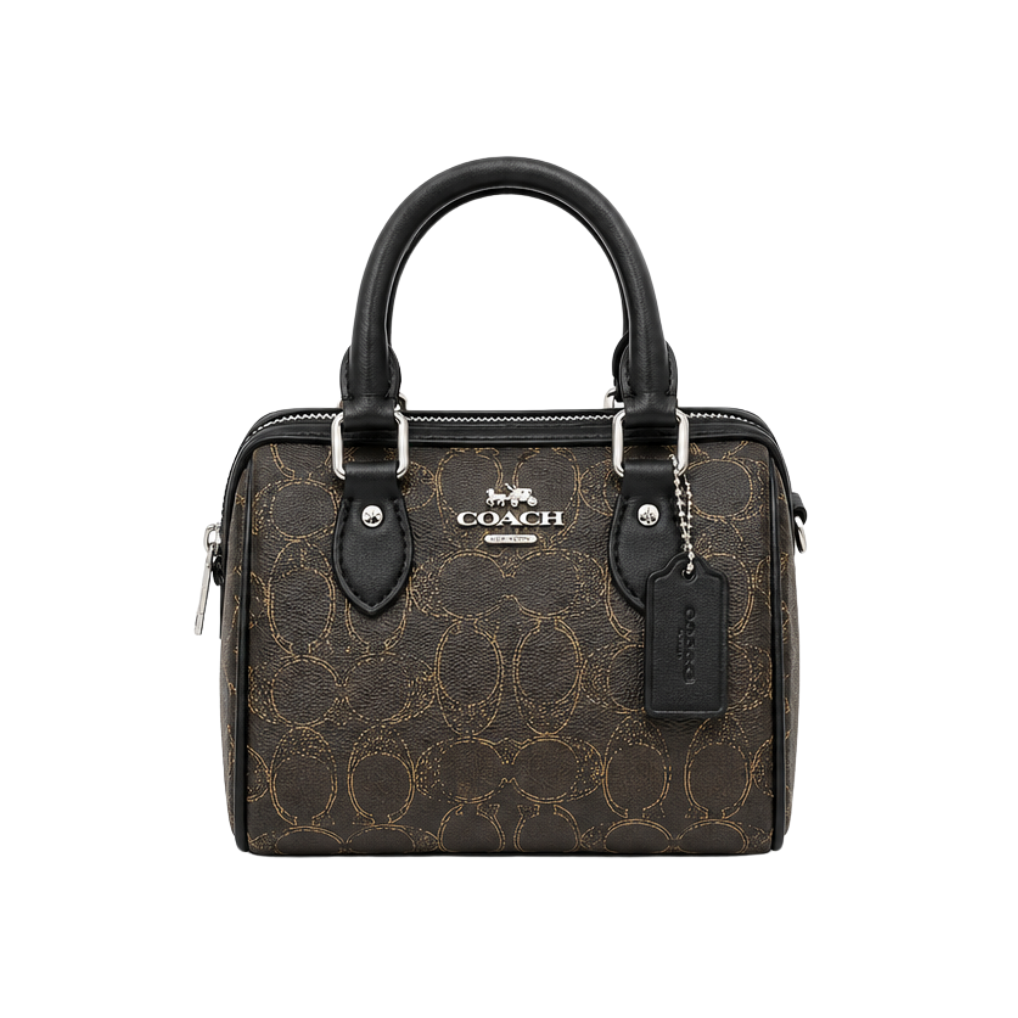 Coach Mini Rowan Brown Black Bag