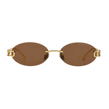 Gentle Monster Sunglasses Rimless Oval Gold Frame