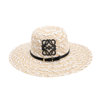 Loewe Anagram Raffia Sun Cap Beige