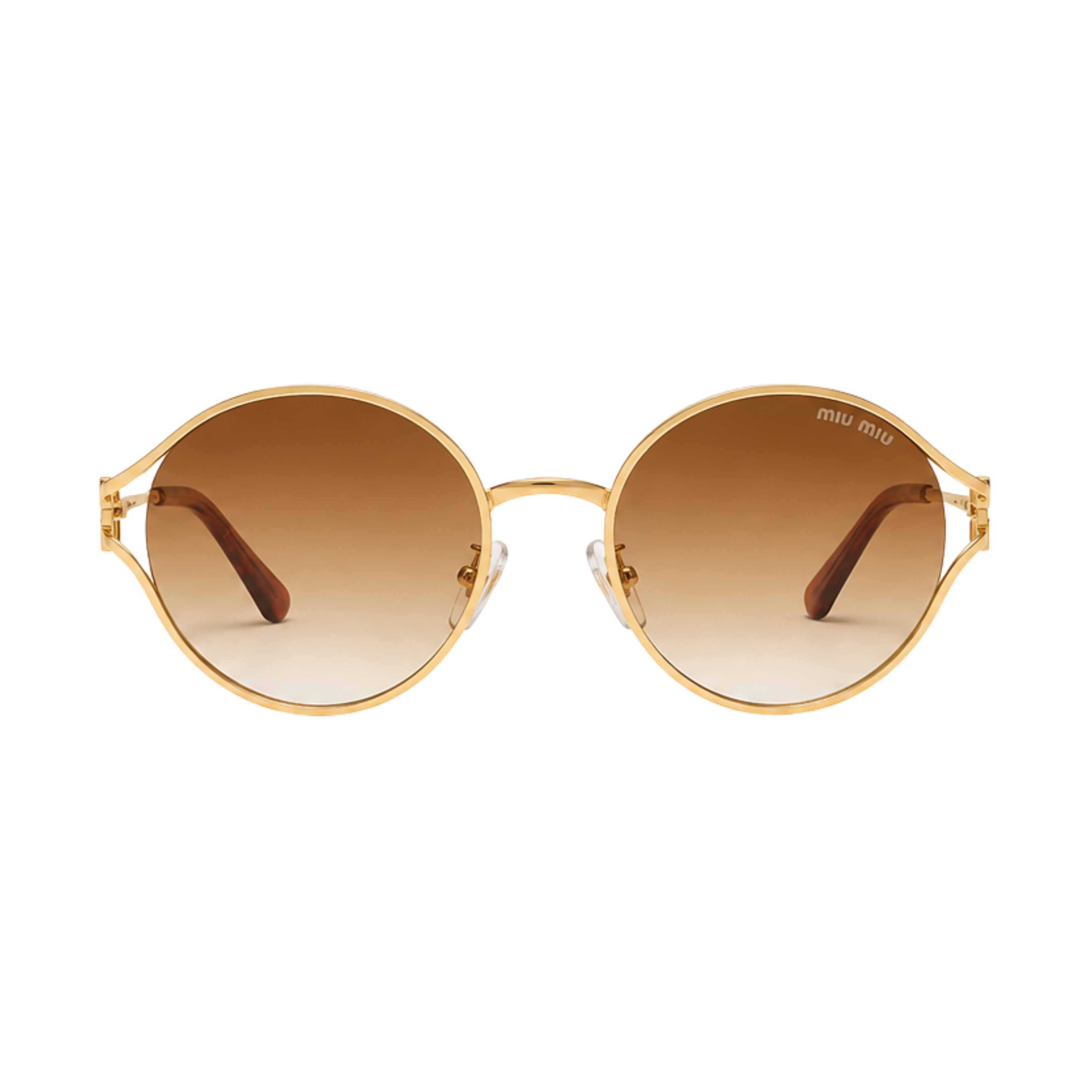 Miu Miu Sunglasses MU 52YS Oval Peach Gold