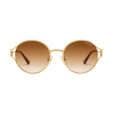 Miu Miu Sunglasses MU 52YS Oval Peach Gold