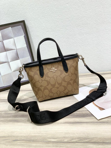 Coach Bag City Mini Tote Signature Canvas Black