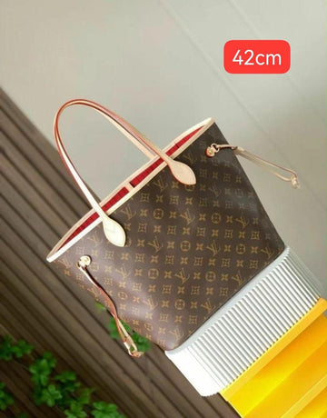 Louis Vuitton Bag Neverfull MM Tote Brown