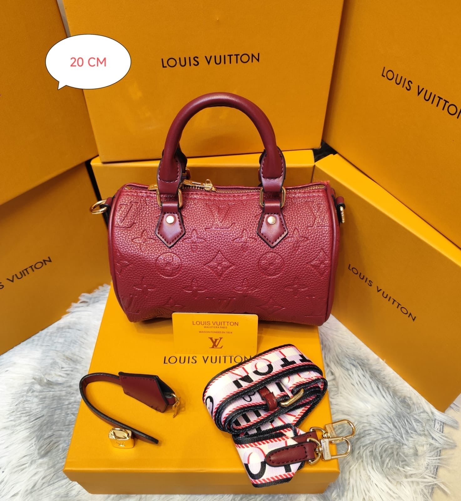 Louis Vuitton Bag Speedy Bandoulière 20 Red