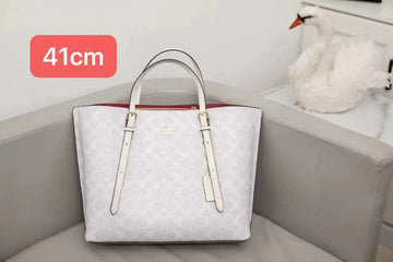 Coach Bag Mollie Tote Bag in Signature Canvas White