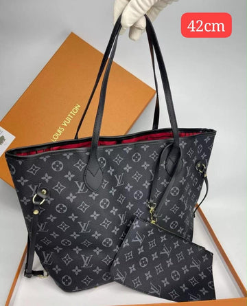 Louis Vuitton Bag Neverfull Tote Black