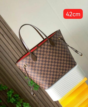 Louis Vuitton Bag Neverfull MM Tote Brown Tan