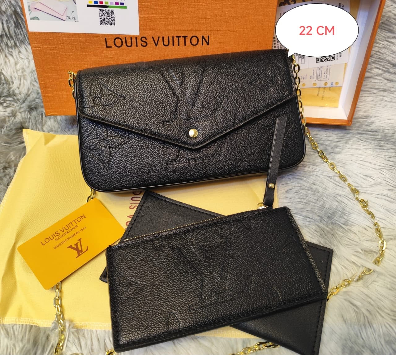 Louis Vuitton Bag Pochette Felicie Wild At Heart Black